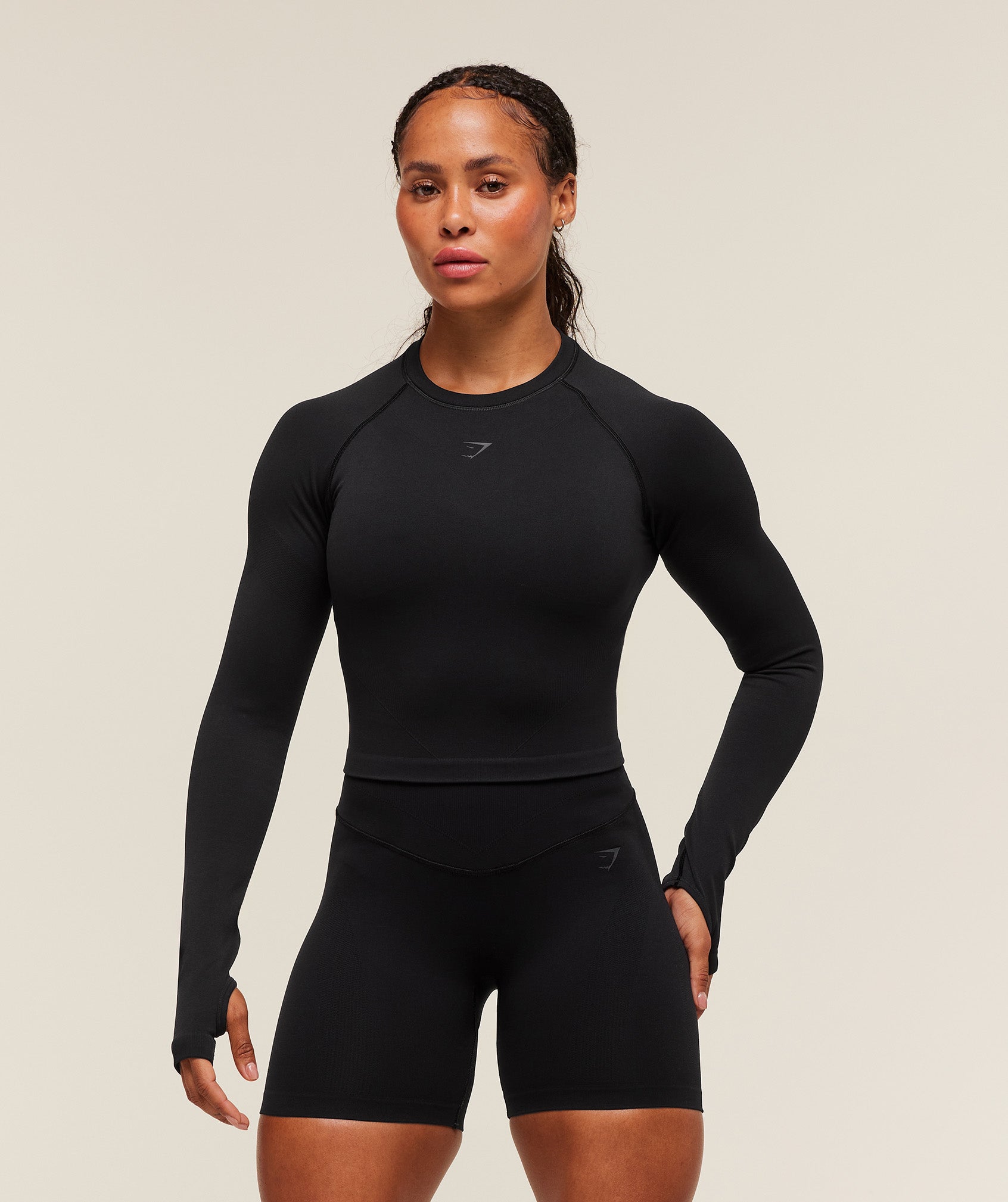 Activate Long Sleeve Crop Top