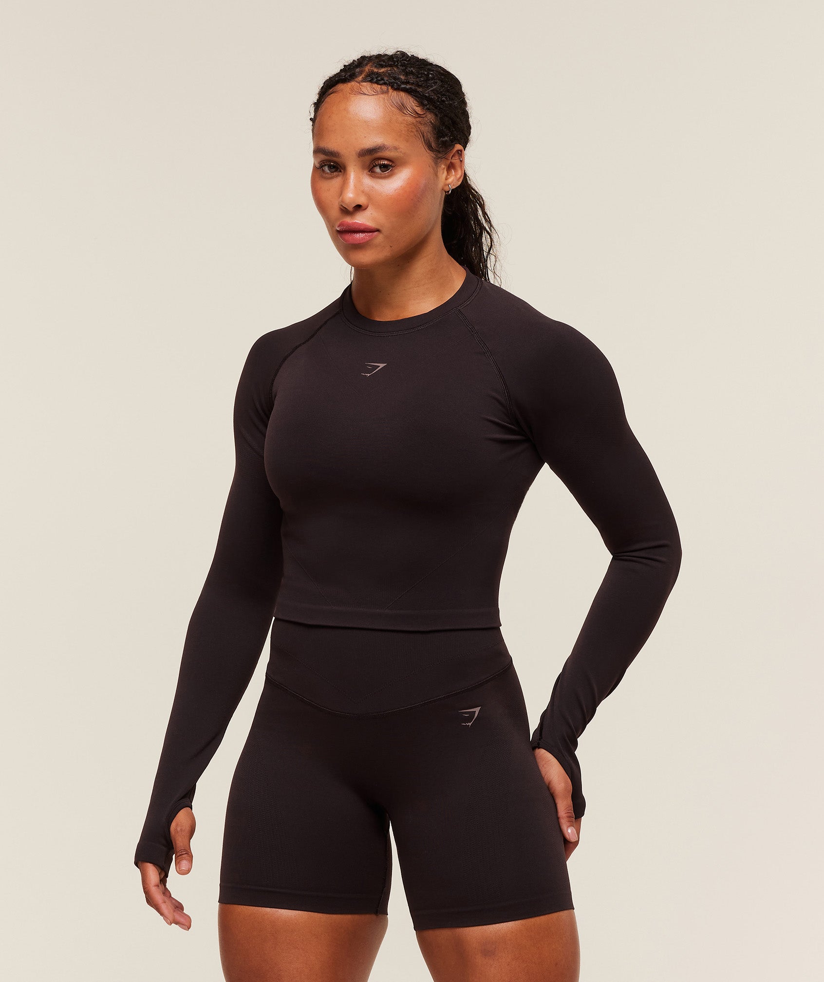 Activate Long Sleeve Crop Top