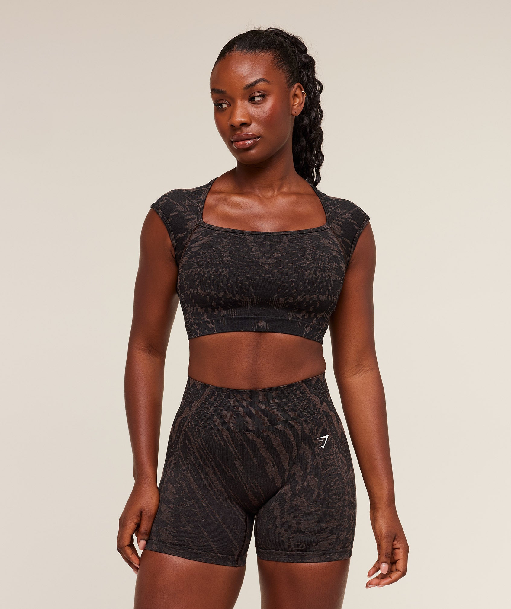 Adapt Houndstooth Midi Top