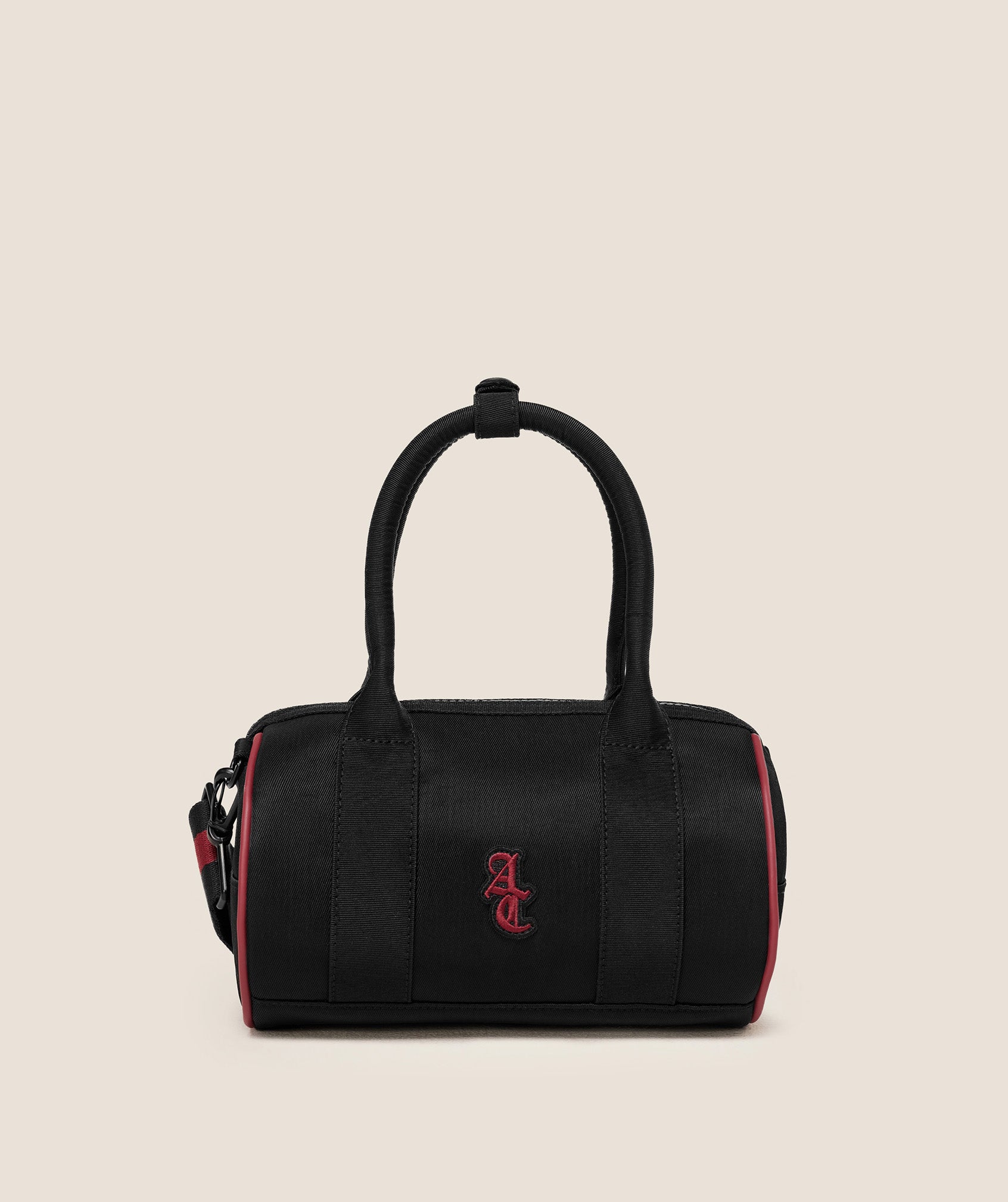 Gymshark X Analis Mini Barrel Bag - Black/Carmine Red