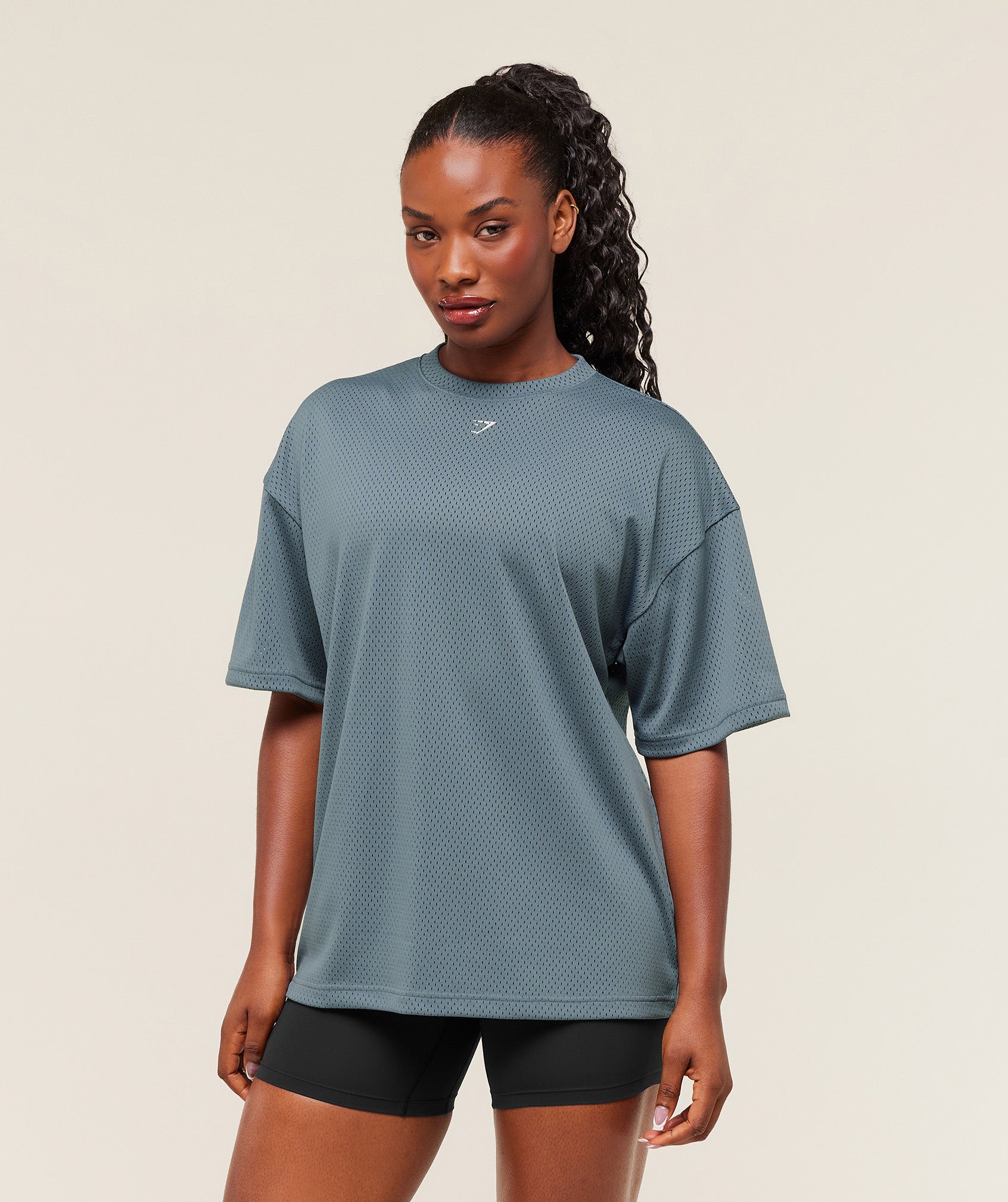 Lifting Mesh Oversized Tee Oversized Fit